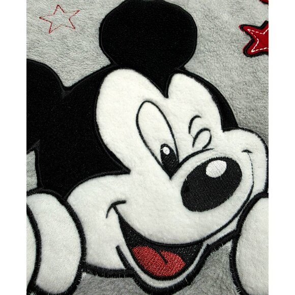 Disney Mickey Mouse Winking Hoodie Sweatshirt Gray Fleece Sweater Womens Plus 4X - Picture 5 of 13